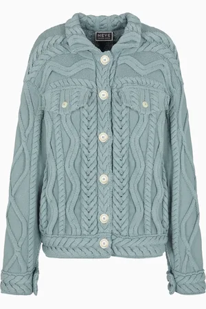Giorgio Armani Neve Cardigan aus Schurwolle mit Zopfmuster