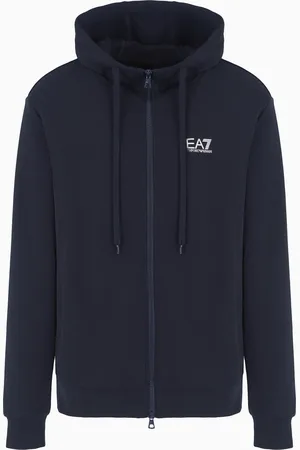 EA7 Core Identity Sweatshirt mit Kapuze aus einer Baumwollmischung