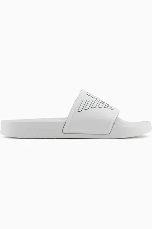 Emporio Armani Pantolette aus PVC mit Maxi-Adler in Relief-Optik