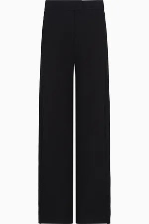 Emporio Armani Hose aus Interlock-Jersey mit Seitenbändern und Mikronieten