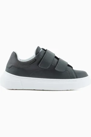 Emporio Armani Sneaker aus Leder mit Klettverschluss