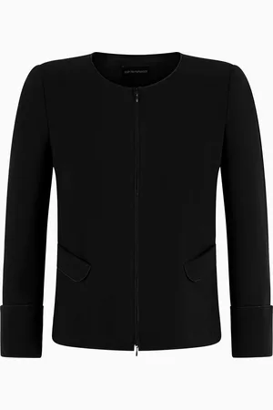 Emporio Armani Jacke mit Reißverschluss, gefertigt aus Jersey-Ottoman