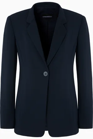 Emporio Armani Einreihiger Blazer aus fließendem gewebtem Stoff