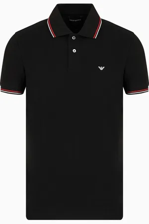 Emporio Armani Poloshirt Slim Fit aus Pikee mit Stretchanteil und Mikro-Adler