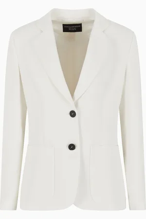 Emporio Armani Icon Einreihiger Blazer aus Triacetat-Gewebe