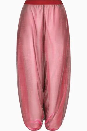 Emporio Armani Weite Hose aus schillerndem Jersey