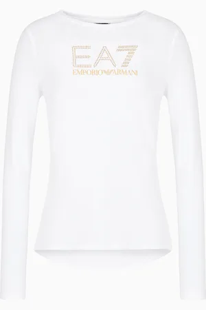 EA7 Evolution Langarmshirt aus elastischer Baumwolle mit Modal