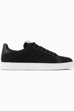 Emporio Armani Sneaker aus Nylon-Jacquard mit Allover-Adler
