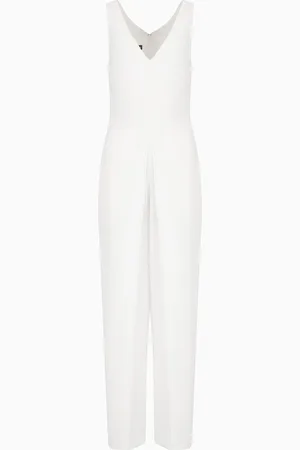 Emporio Armani Overall mit V-Ausschnitt aus Funktions-Cady