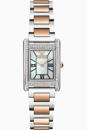 Emporio Armani Zweizeigeruhr Uhr aus zweifarbigem Edelstahl