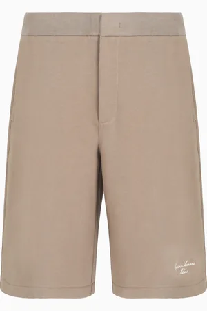 Emporio Armani Bermudashorts aus French-Terry-Jersey mit Logo-Stickerei