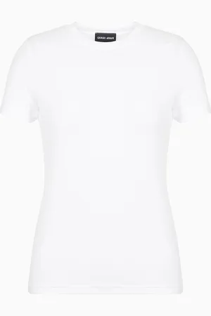 Giorgio Armani T-Shirt aus Stretch-Viskose-Jersey