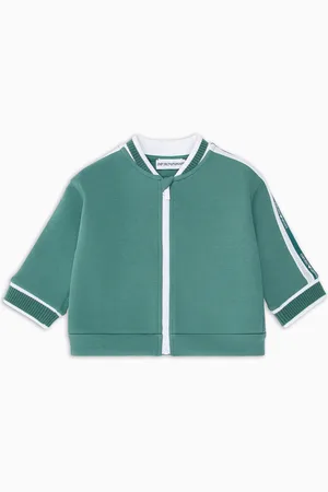 Emporio Armani ASV Sweatshirt mit Reißverschluss, aus doppellagigem Jersey mit Logoband