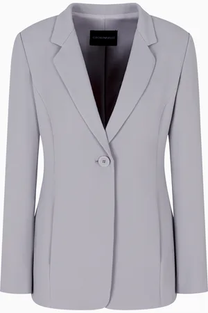 Emporio Armani Einreihiger Blazer aus fließendem gewebtem Stoff