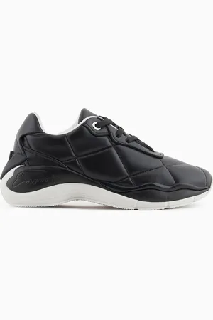 Emporio Armani Sneaker aus gestepptem Nappaleder