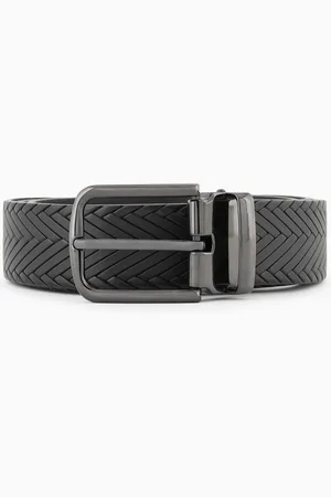 Emporio Armani Gürtel aus Leder mit Flecht-Print