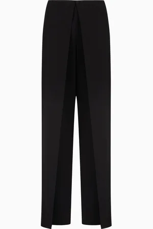 Emporio Armani Hose mit Stoffbahn aus fließendem Krepp