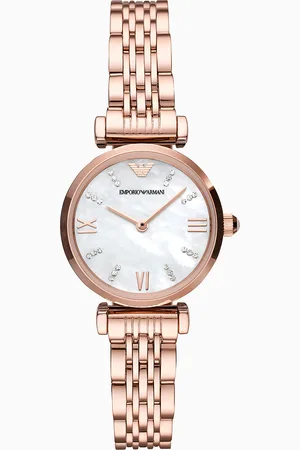 Emporio Armani Two-Hand Rose Gold-Tone Stainless Steel Watch