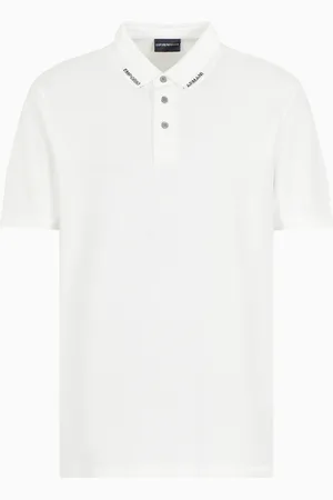 Emporio Armani Poloshirt aus Jersey mit Logo-Kragen