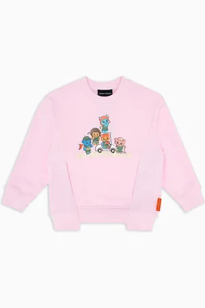 Emporio Armani ASV Sweatshirt aus Bio-Jersey mit Manga Bear Crew Print