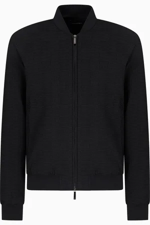 Emporio Armani Bomberjacke aus Schurwolle mit 3D-Effekt-Textur