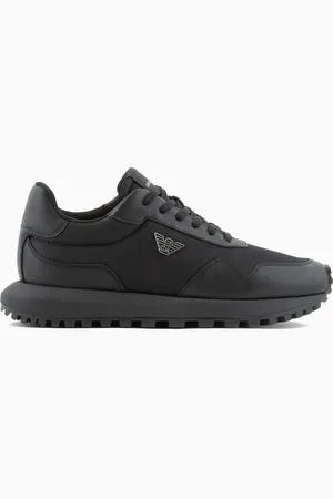Emporio Armani ASV Sneaker aus recyceltem Nylon, mit Details aus wiederaufbereitetem Saffiano