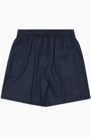 Emporio Armani Beachwear Bermudashorts aus Leinengemisch