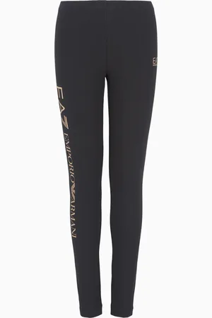 EA7 Shiny Leggings aus Baumwollstretch