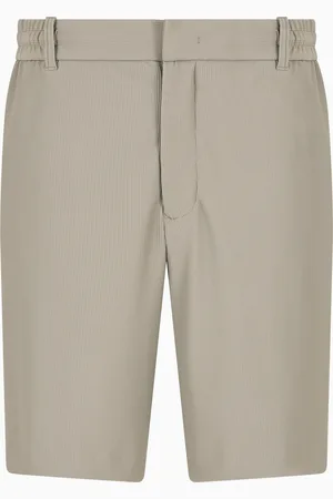 Emporio Armani Bermudashorts aus Stretch-Nylon in Canneté-Optik