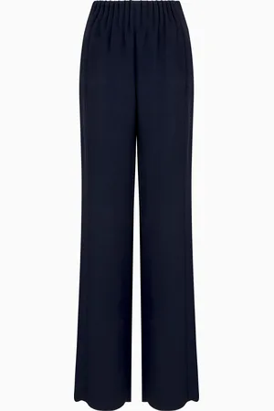 Emporio Armani Icon Hose mit gerafftem Bund aus Acetatmischgewebe mit Karomuster