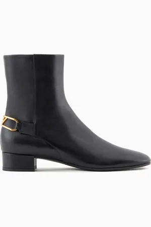 Emporio Armani Stiefeletten aus Nappa mit Adlerplakette