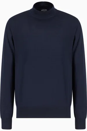 Giorgio Armani Pullover mit hohem Kragen aus Schurwolle