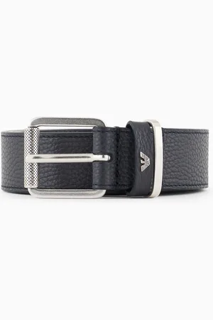 Emporio Armani Gürtel aus vollnarbigem Leder mit Maxi-Schriftzug