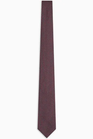 Emporio Armani Krawatte aus reiner Seide mit optischem Jacquard-Muster