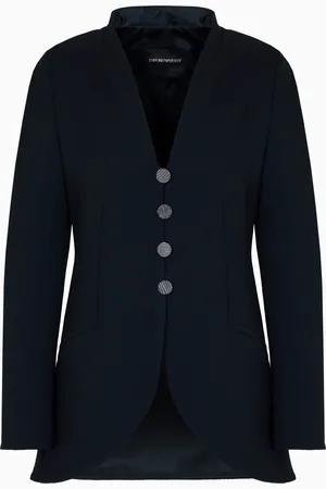 Emporio Armani Blazer aus Cady in Krepp-Optik