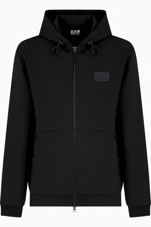 EA7 Lux Identity Kapuzen-Sweatshirt aus Interlock-Baumwollmischung