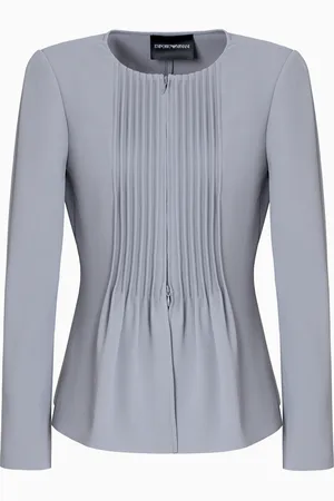 Emporio Armani Jacke aus fließendem, strukturiertem Stoff mit Falten