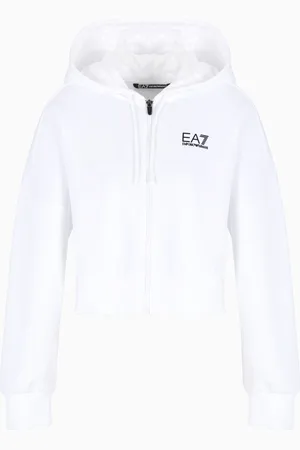 EA7 Tennis Pro Interlock-Kapuzensweatshirt aus Lux Stretch