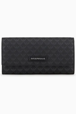 Emporio Armani Klapp-Portemonnaie mit Allover-Adler