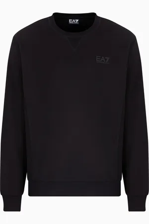 EA7 Visibility Sweatshirt mit Rundhalsausschnitt aus Baumwolle