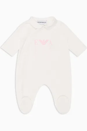 Emporio Armani Playsuit mit Claudine-Kragen aus Jersey mit Logo