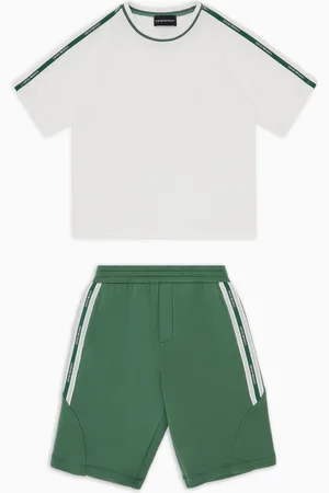 Emporio Armani Set bestehend aus einem T-Shirt und Bermudashorts Jersey, mit Logoband