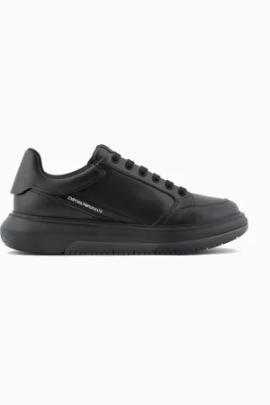 Emporio Armani Sneaker aus Leder mit seitlichem Logo