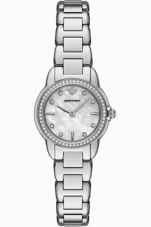 Emporio Armani Zweizeigeruhr mit Armband aus Edelstahl