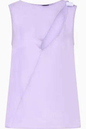 Emporio Armani Icon Top aus doppellagigem Seidengeorgette