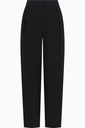 Emporio Armani Hose mit Bundfalte aus Jersey in Jacquard-Stoff-Verarbeitung in Strick-Optik