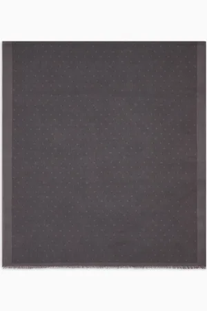 Emporio Armani Stola mit Logo, gefertigt aus Modal und Baumwolle in Jacquard-Stoff-Verarbeitung