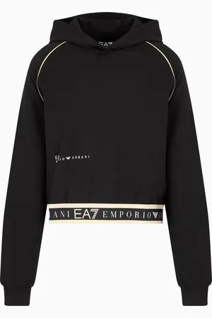 EA7 Dynamic Athlete Sweatshirt mit Kapuze aus ???Natural??VENTUS7???-Funktionsgewebe