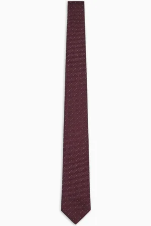 Emporio Armani Krawatte aus reiner Seide Mikro-Muster in Jacquard-Stoff-Verarbeitung