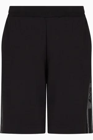 EA7 Logo Series Bermudashorts aus Baumwollgemisch